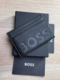 HUGO BOSS grained leather card holder with embossed logo BIG BB_S Card-50470809
