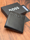 BOSS Embossed-logo Wallet in Grained leather with Coin Pocket Style Big BB- 4cc Coin