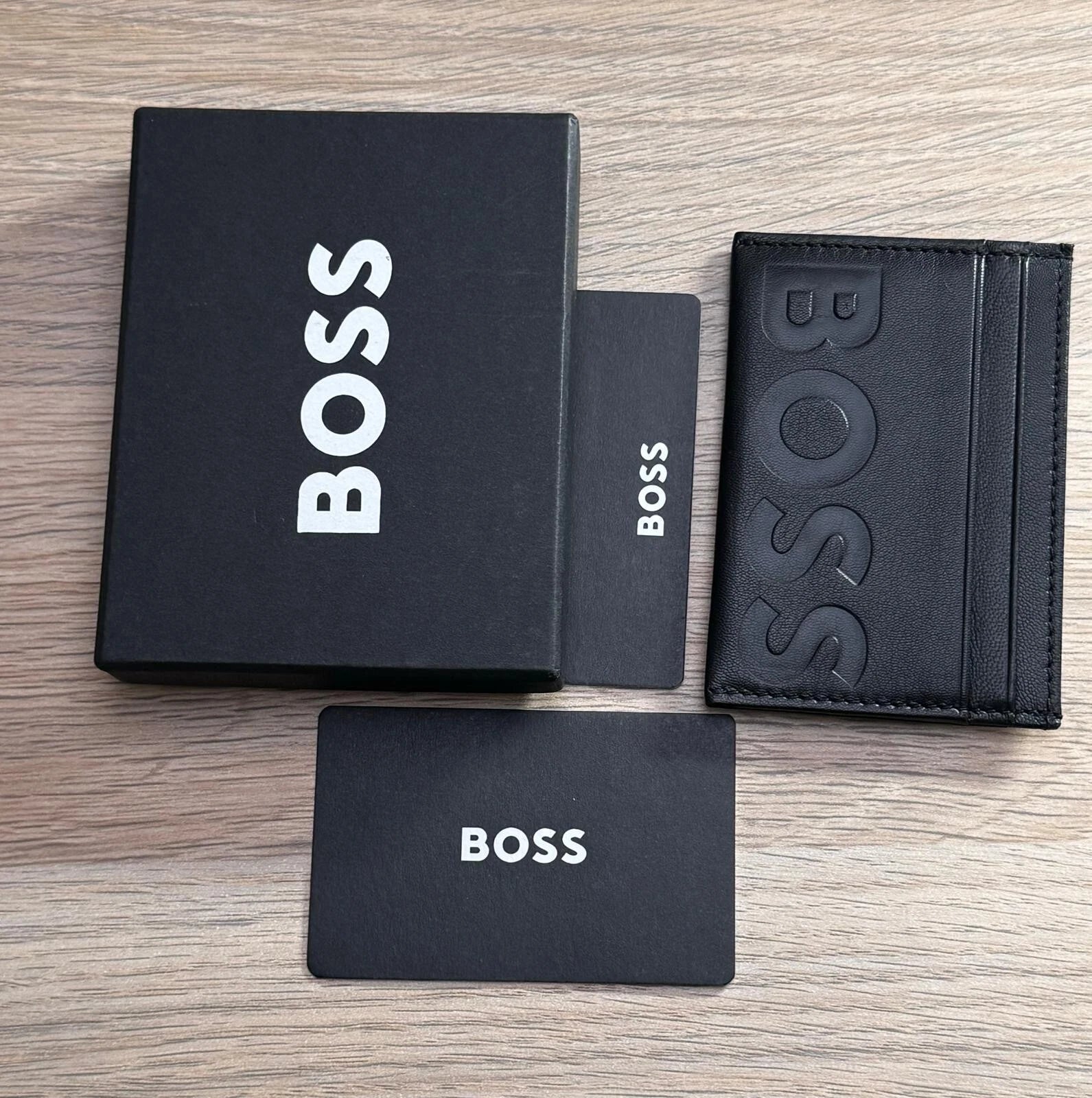 HUGO BOSS grained leather card holder with embossed logo BIG BB_S Card-50470809