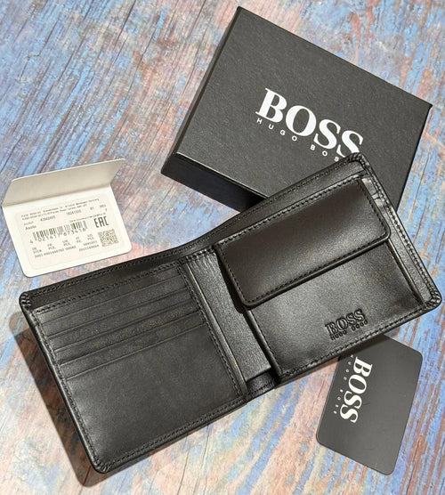 HUGO BOSS Asolo Bifold Leather Wallet with Coin Pocket